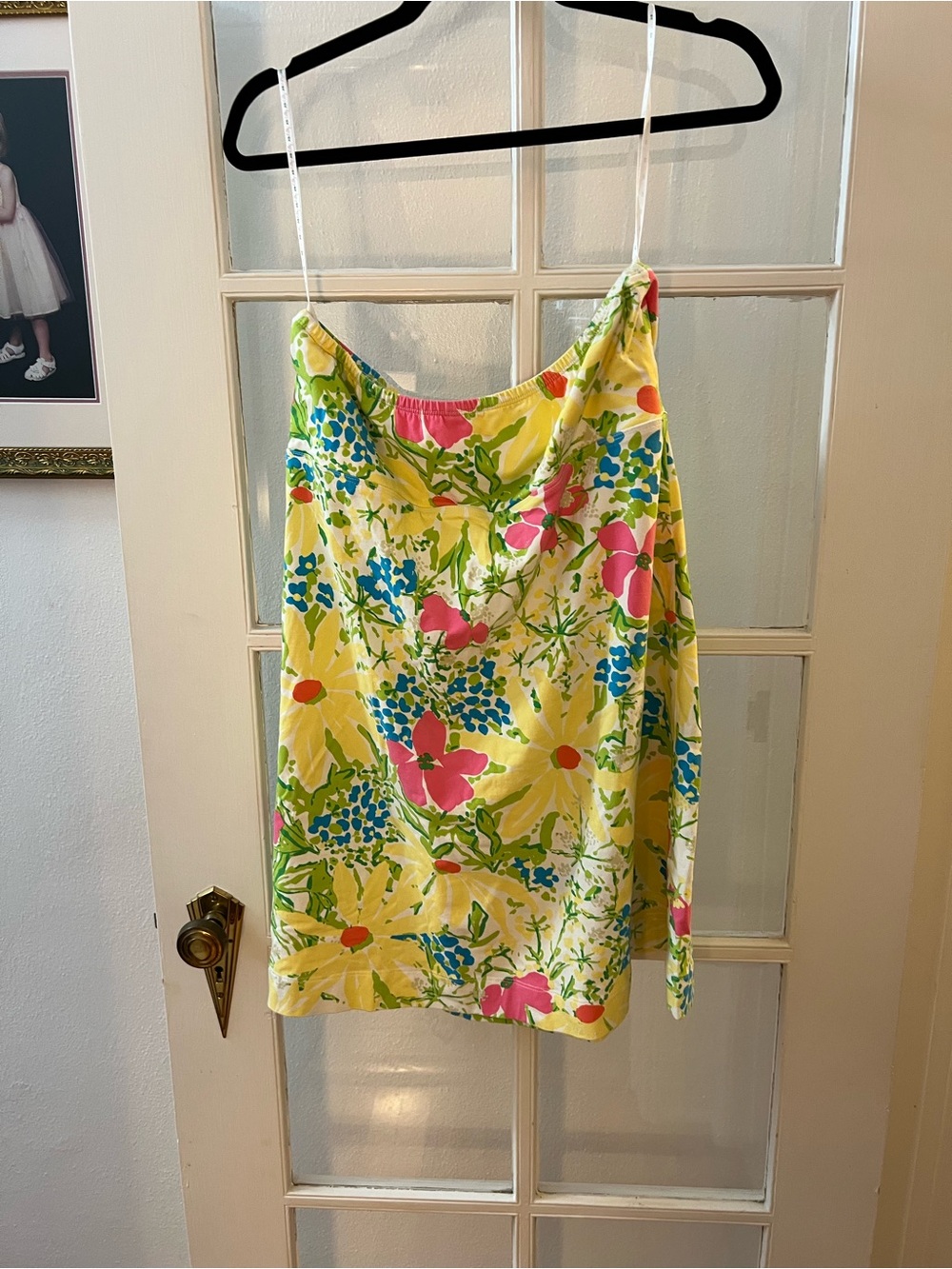 Lilly Pulitzer Strapless Floral Dress in Yellow, Pink and Blue - Picture 2 of 4